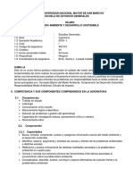 Silabo de Medio Ambiente y Desarrollo Sostenible Eeg-2019-I