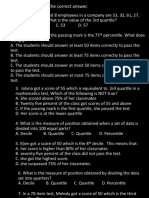 Activity (Measures of Position For Ungrouped Data)