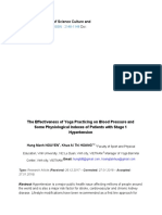 The Effectiveness of Yoga Practicing On Blood Pressure and Some Physiological Indexes of Patients With Stage 1 Hypertension (#411350) - 450707 PDF