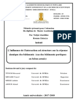 L'influence de L'interaction Sol Structure Sur La Réponse Sismique Des Bâtiments (Cas Des Bâtiments Portiques en Béton Armée)