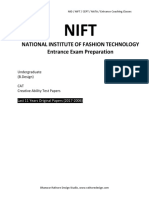 NIFT B.Design Original Papers Solutions 2007 To 2017