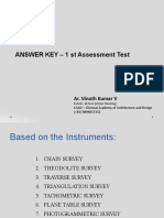 ANSWER KEY - 1 ST Assessment Test: Ar. Vinoth Kumar V