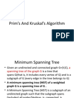 Prim's and Kruskal's Algorithm