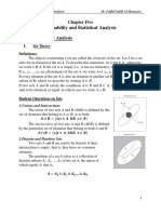 Probability and Statistical Analysis: Chapter Five