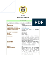 Fallo Rad. 108055 Un Solo Fallo de Tutela No Es Jurisprudencia, Rebaja para Delitos Con Procedimiento Abreviado No Aplican A Otros