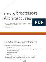 Microprocessors Architectures: Lec. 2: 8085 Microprocessor Interfacing and Addressing Modes Omar Zyad