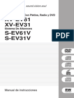 Equipo Estéreo Con Pletina, Radio y DVD XV-EV61 XV-EV31. Sistema de Altavoces S-EV61V S-EV31V. Manual de Instrucciones PDF