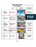 Gen2 Nova MRL: SR NO Part Name Part No. Photo Remark E & I Panel