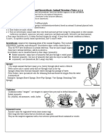 Vertebrate and Invertebrate Animal Structure Notes