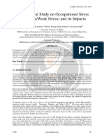 A Conceptual Study On Occupational Stress (Job Stress/Work Stress) and Its Impacts