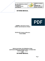 Informe Líder de Atención Al Cliente