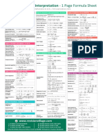 Applications & Interpretation - 1 Page Formula Sheet: IB Mathematics SL & HL - First Examinations 2021