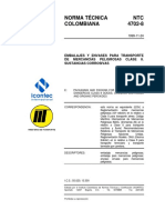 NTC 4702 - 8 - Embalajes y Envases para Transporte de Mercancías Peligrosas Clase 8 - Sustancias Corrosivas