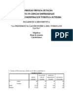 Preferencia Gastronómica en Tacna