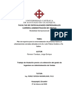 Plan de Negocios para La Comercializacion de Perfume Kairos en Urbanizacion Cerradas Ubicadas en La Av PDF