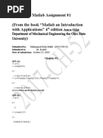 Matlab Assignment 01