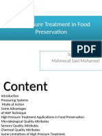 High Pressure Treatment in Food Preservation: Speaker Mahmoud Said Mohamed