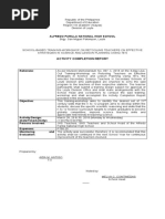 Activity Completion Report Retooling in Science