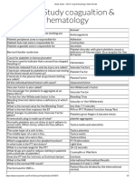 Study Stack - ASCP Coag Hematology Table Review