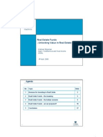 Real Estate Funds - Unlocking Value in Real Estate Assets: Agenda