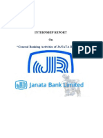 Internship Report On: "General Banking Activities of JANATA Bank LTD."