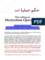 The Ruling On Martyrdom Operations