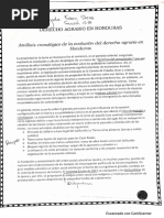 Análisis Cronológico de La Evaluación Del Derecho Agrario en Honduras