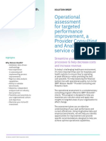 Operational Assessment For Targeted Performance Improvement, A Provider Consulting and Analytics Service Offering