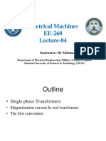 Electrical Machines EE-260 Lecture-04: Instructor: DR Mehmood Alam