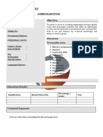 CV - Format For BE