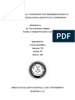 Extra Judicial Confession Not Referred During N Investigation Amounts To Confession