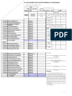 School Form 5 (SF 5) Report On Promotion and Level of Proficiency & Achievement