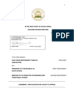 Leave To Appeal Judgment - FITA V The President of RSA and Others - Case No 21688-2020