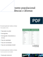 Crescimento Populacional Tendàncias e Dilemas