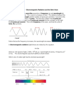 Worksheet 9 - Electromagnetic Radiation and The Bohr Atom