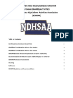 NDHSAA Return To Competition Guidelines