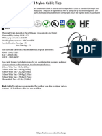 Cable Ties Data Sheet PDF