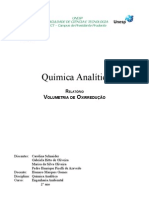 Relatório de Química Analítica: Volumetria de Oxirredução