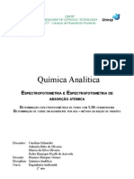 Relatório de Química Analítica: Espectrofotometria