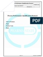 Process Performance Qualification Protocol