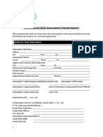 Subrecipient Risk Assessment Questionnaire