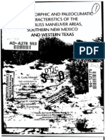 ADA278553 Soil-Geomorphic and Pa Leo Climatic Characteristics of The Fort Bliss Maneuver Areas, Southern New Mexico and Western Texas