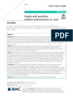 Lit - Jumbam - 2020 - BMC PH - KAP of Malaria Interventions in Rural Zambia