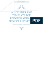 Undergraduate Project Report Format