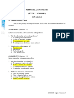 Personal Assignment 1 (Week 2 / Session 3) (120 Minutes) : A. Listening Skill 1 (8 Points)