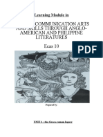 English Communication Arts and Skills Through Anglo-American and Philippine Literatures Ecas 10