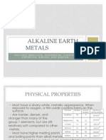 Includes Beryllium, Magnesium, Calcium, Strontium, Barium, and Radium