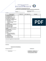 Edukasyon Sa Pagpapakatao (Esp) Monitoring and Evaluation Tool For Department Heads/Chairmen/Coordinators