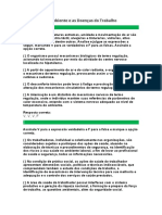 O Ambiente e As Doenças Do Trabalho