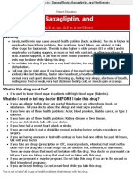 Dapagliflozin, Saxagliptin, and Metformin: Warning